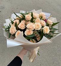 Букет Кремовые розы Латте в Китаевском